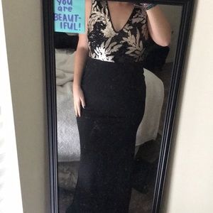 black and gold dress